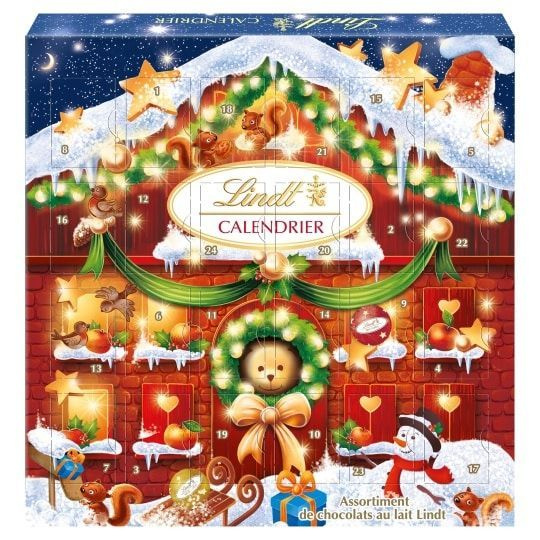 Адвент-календарь LINDT TEDDY Рождественский 124г(Германия) #1