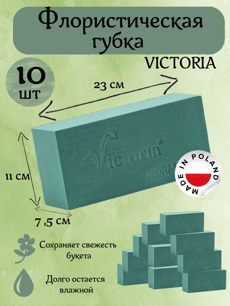 Флористическая губка Victoria, 10 шт #1