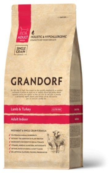 Корм GRANDORF Lamb&Turkey Adult Indoor ягненок индейка ягненок 0.4 кг #1