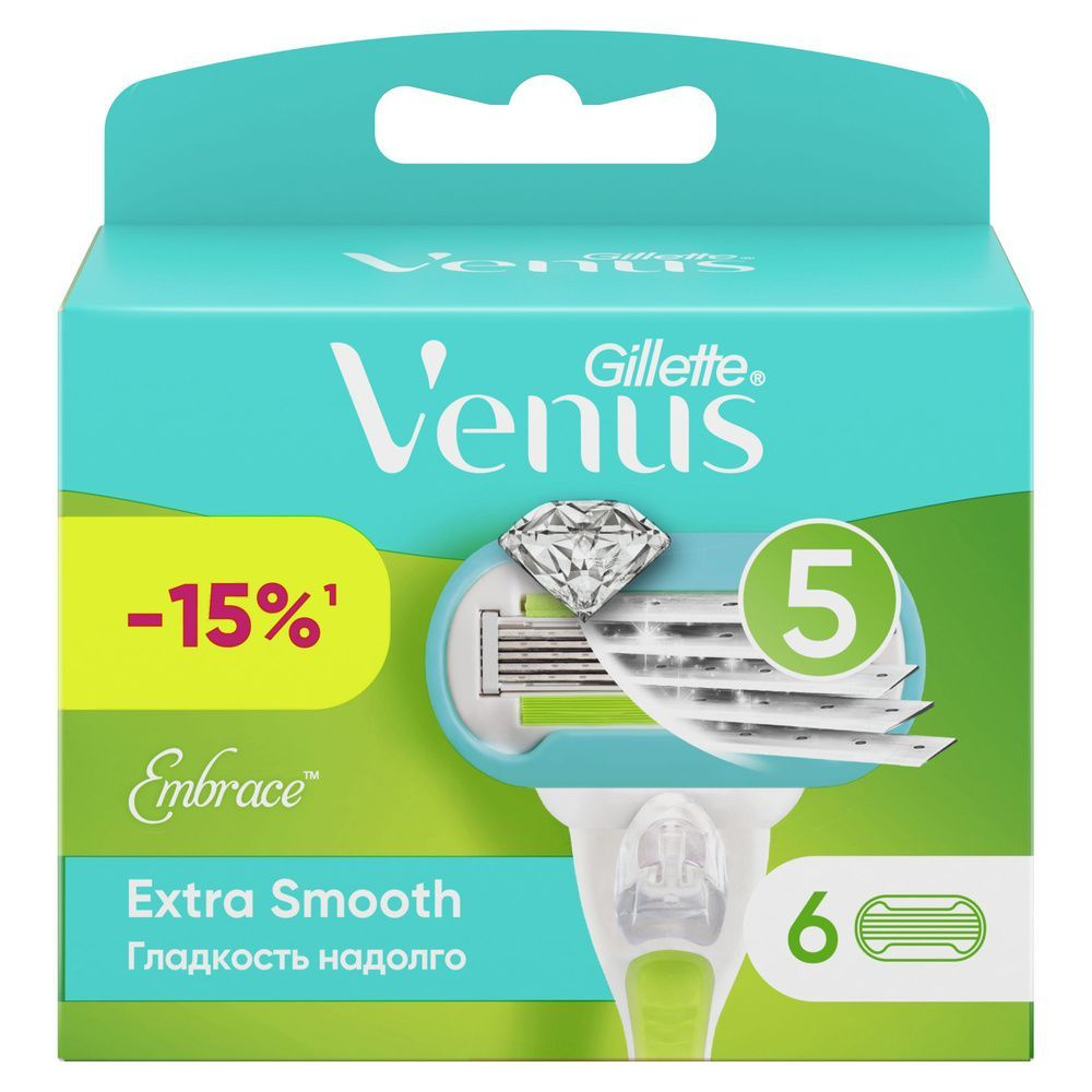 Gillette Venus Embrace Extra Smooth Сменные кассеты для бритья 6 шт #1