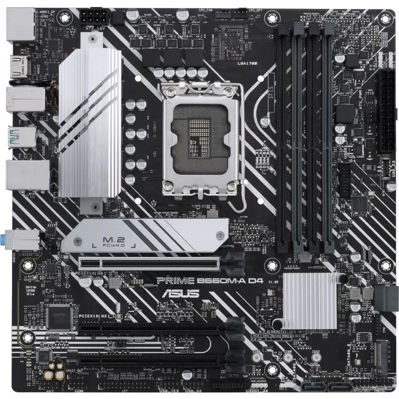 Материнская плата ASUS PRIME B660M-A D4-CSM (LGA 1700, Intel B660, 128 ГБ, PCIE 4.0), 90MB19K0-M1EAYC