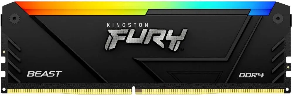 Kingston Fury Оперативная память Beast Black RGB DDR4 3200 МГц DDR4, 3200 МГц, 1 x 8 ГБ (KF432C16BB2A/8)