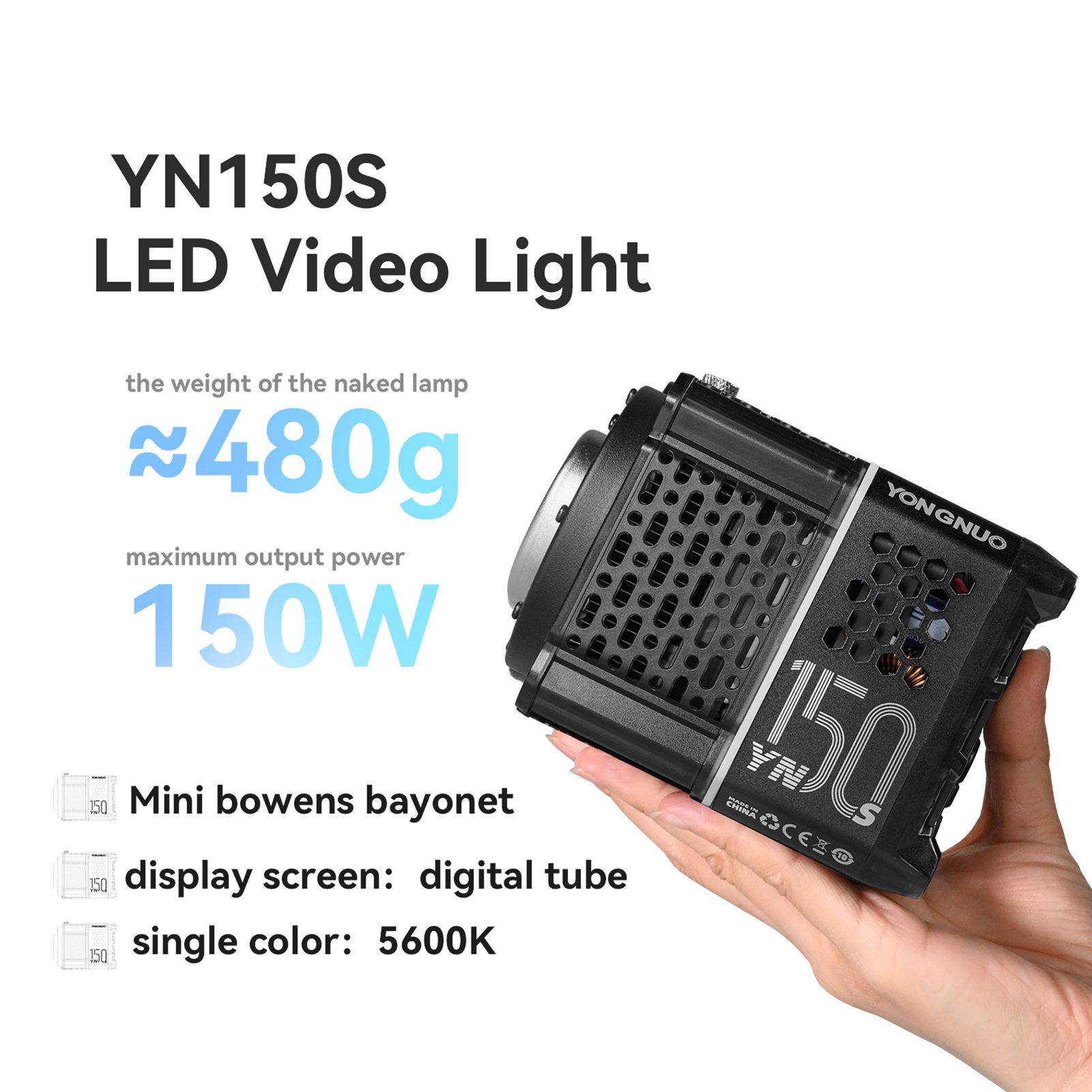 YONGNUOYN150sпортативныйсветодиодныйвидеосвет150Втзаполняющийсветдляфотосъемки5