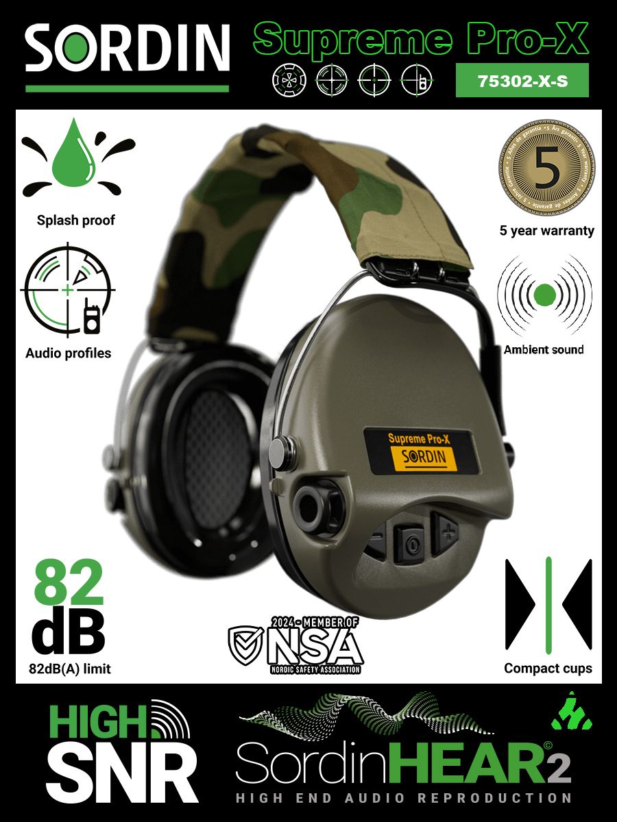 НаушникиактивныедлястрельбыSORDINSupremePro-X(75302-X)