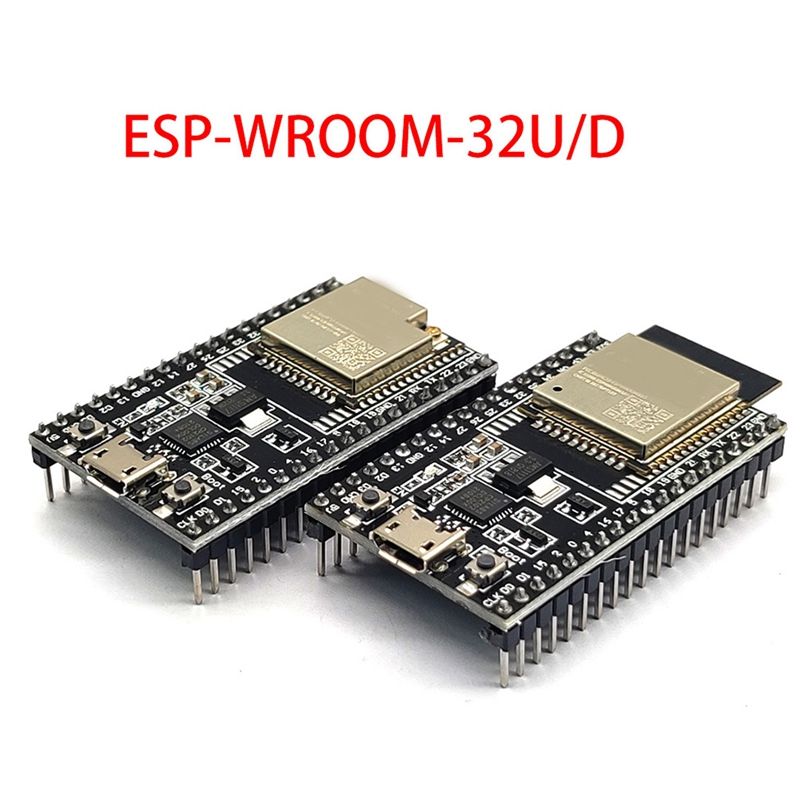 БазоваяплатаESP32можетбытьоснащенамодулемWROOM-32UWROVER.
