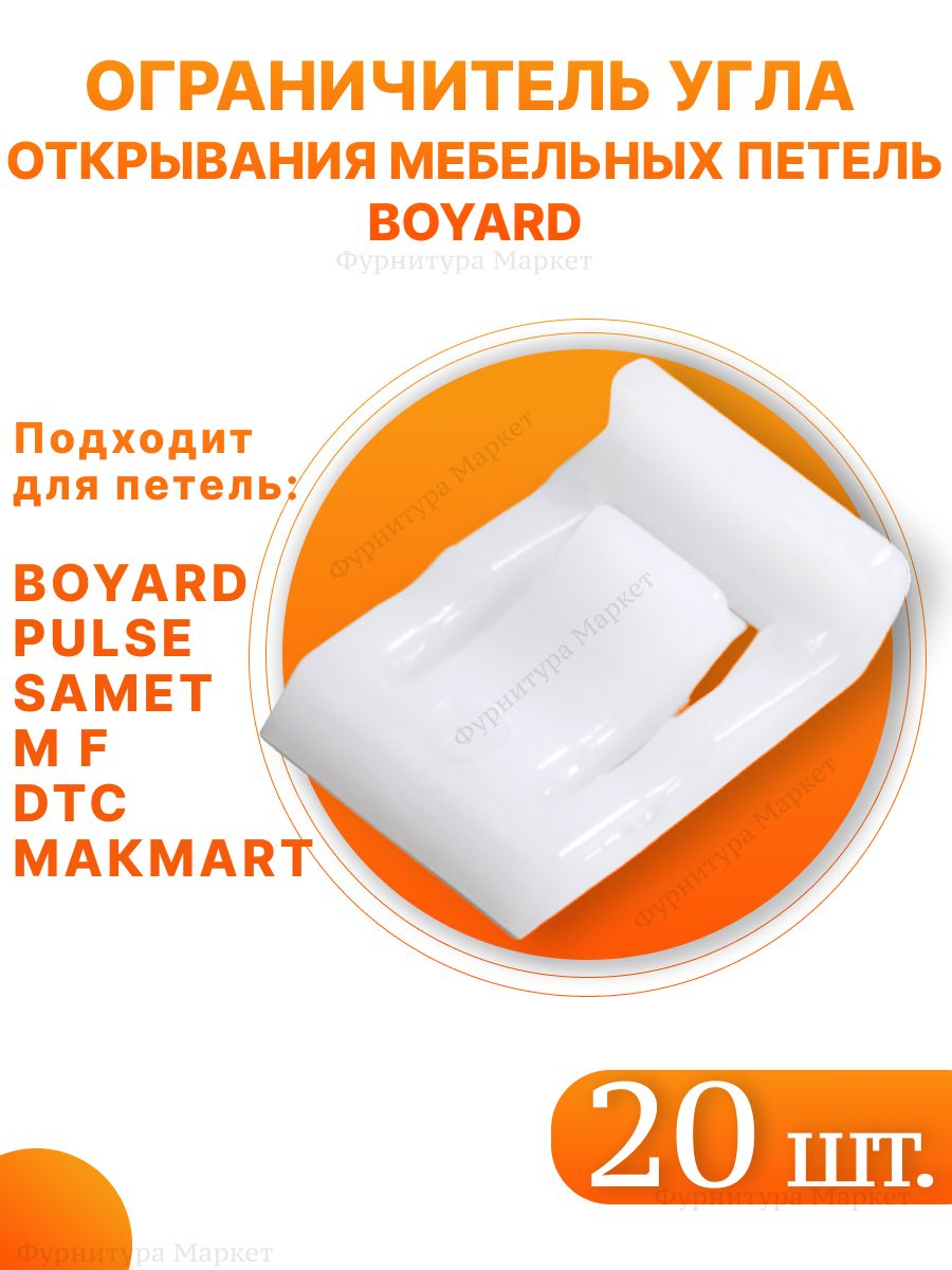 ОграничительуглаоткрыванияLIMITH87дляпетлиBOYARD,комплект-20шт