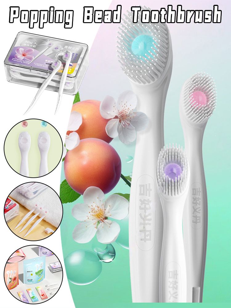 Одноразоваяминизубнаящёткаскапсулами,ароматизированная,дляпутешествий,мята/персикулун/жасмин,1/20/24шт