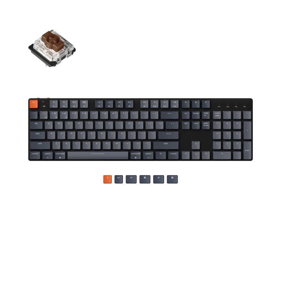 Keychron Игровая клавиатура беспроводная K5SEA3-B, (Gateron G Pro Brown), Русская раскладка, черный  #1