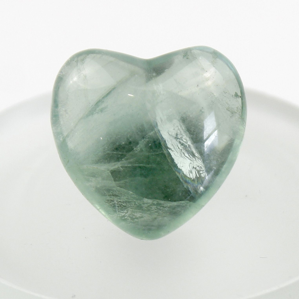 Сердце из натурального камня Флюорит 2,5 см. Амулет, талисман, оберег  #1