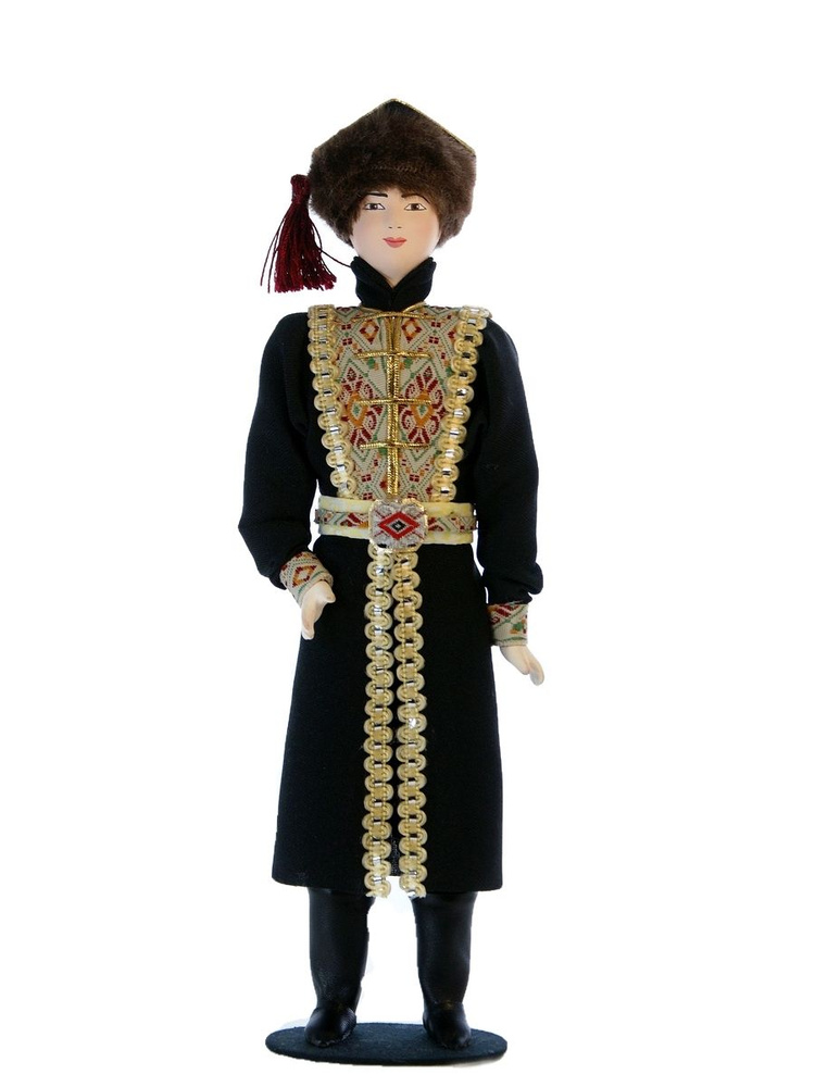 Кукла коллекционная в Калмыцком мужском костюме #1