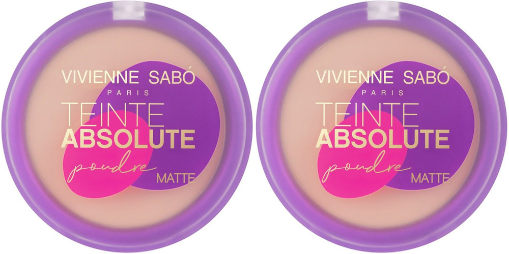 Vivienne Sabo Пудра компактная матирующая Teinte Absolute matte тон 04 серо-бежевый, 6 г, 2 шт  #1