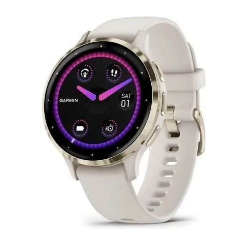 Часы Garmin Venu 3S цвета слоновой кости с золотистым безелем, 010-02785-04  #1