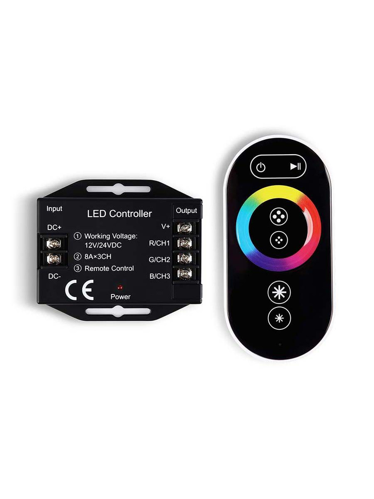 Контроллер для светодиодных лент RGB с сенсорным радио пультом 2.4G 24A 12V 288W/ 24V 576W GS11401  #1