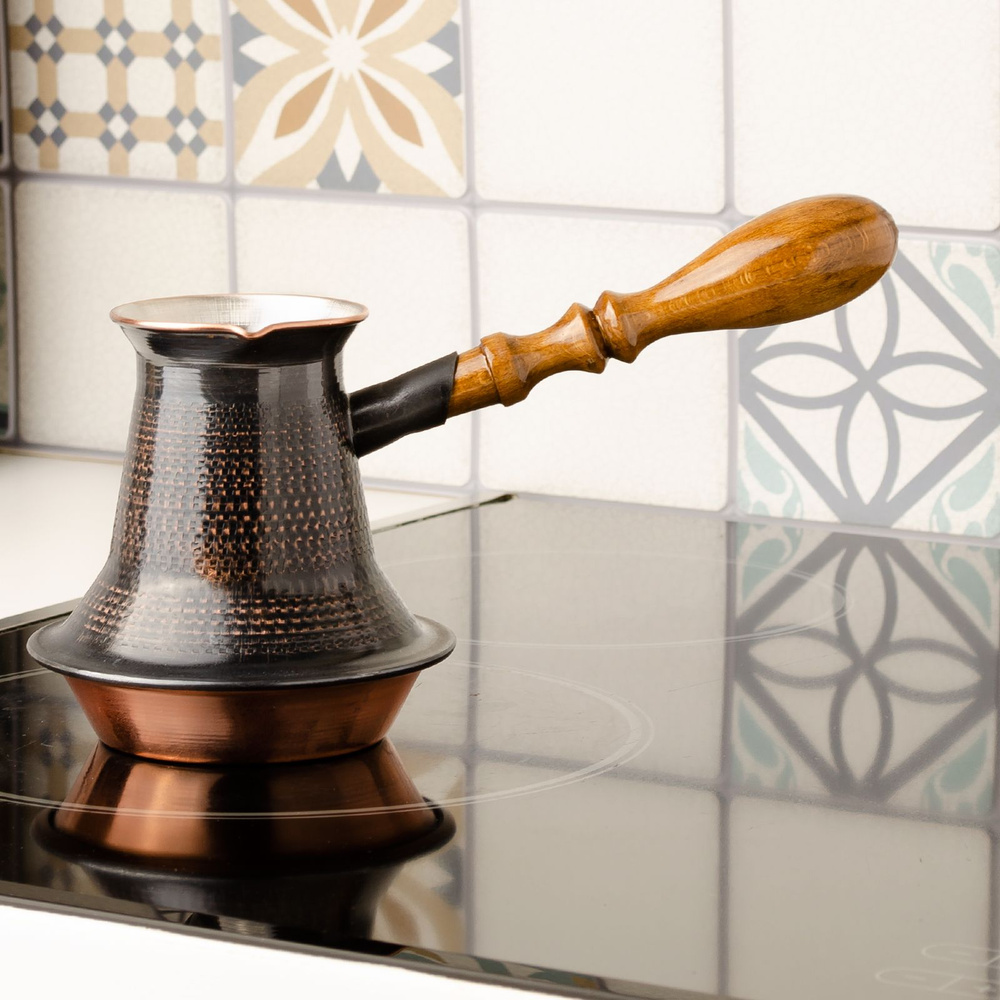 Турка для кофе медная с песком (230 мл) армянская джезва , восточная посуда , подарок  #1