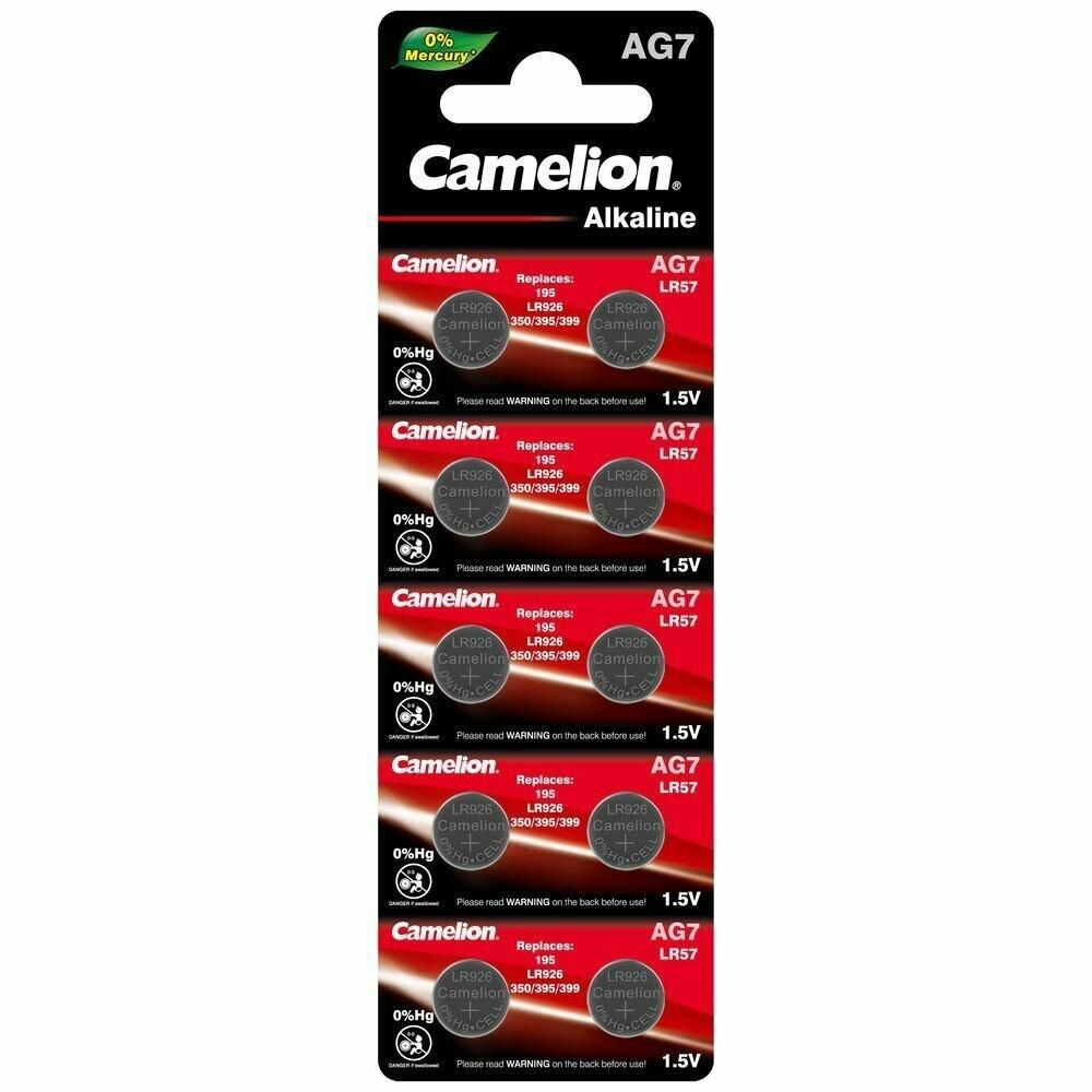 Батарейка Camelion AG7/LR927 Alkaline 1.5V BL10 , 10шт. #1