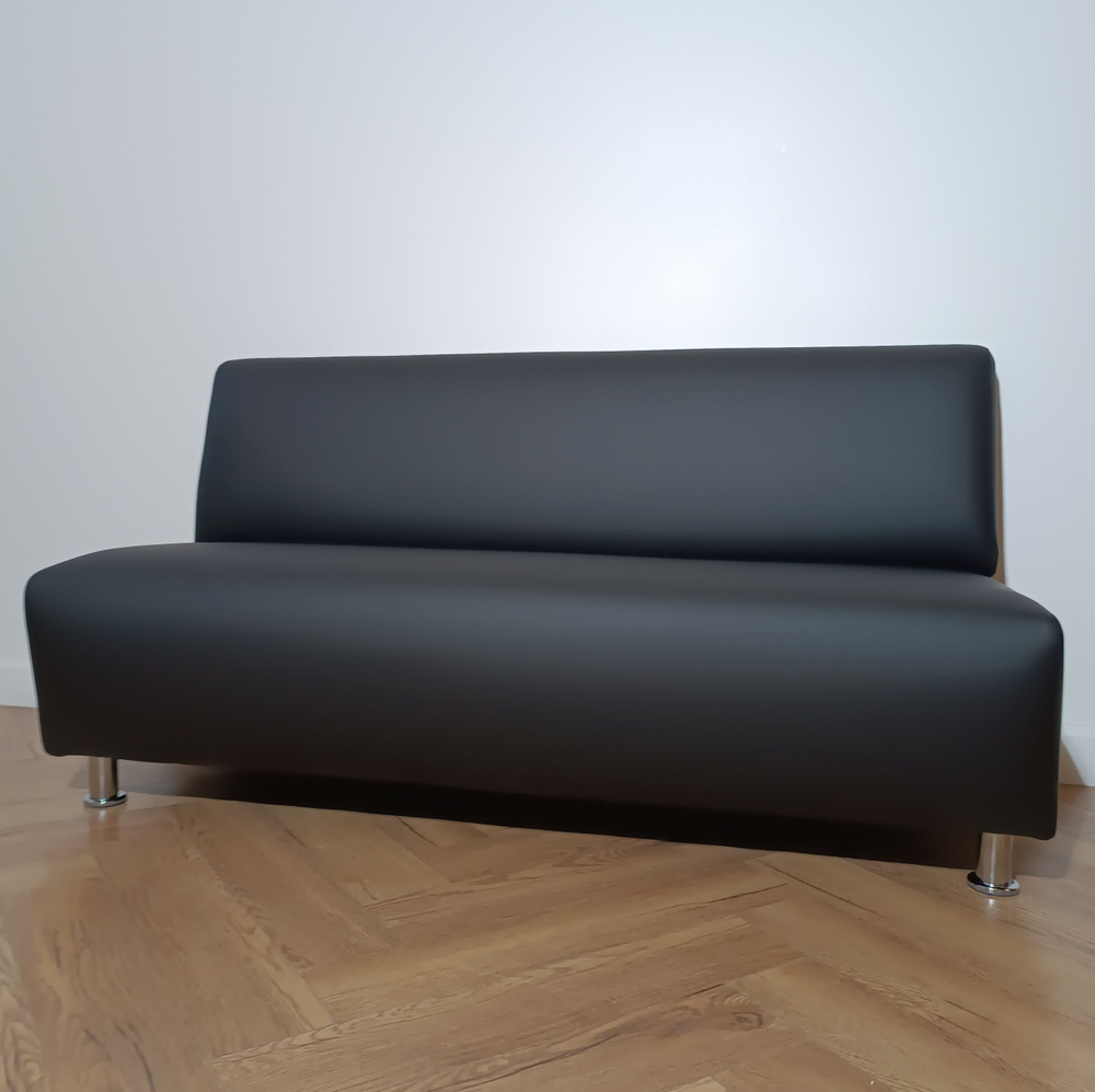 RONUM Прямой диван, механизм Нераскладной, 150х67х77 см,черный матовый  #1