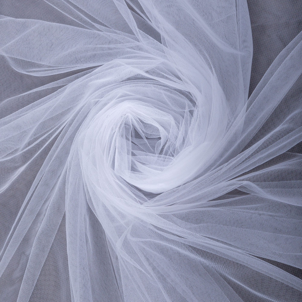 Ткань Фатин Hayal Life для рукоделия рулон обрез 1х3 метра, белый, СВАДЕБНЫЙ  #1