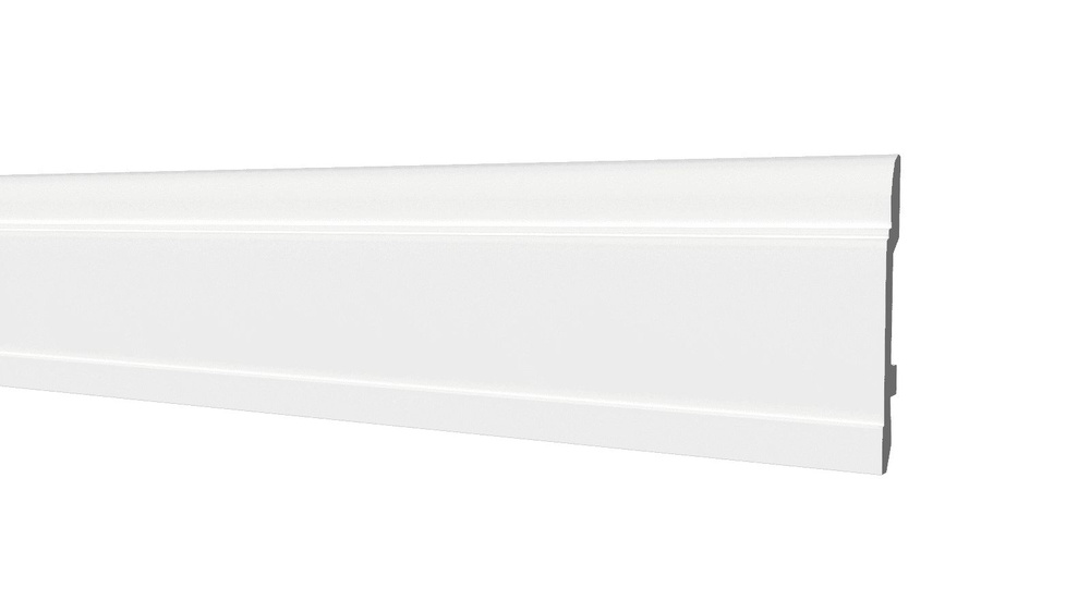Плинтус напольный ударопрочный влагостойкий под покраску Decor-Dizayn DD702 2.2х200 см цвет белый (2 #1