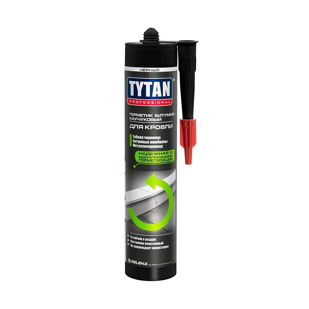 Герметик для кровли Tytan Professional битумно-каучуковый черный (310мл)  #1