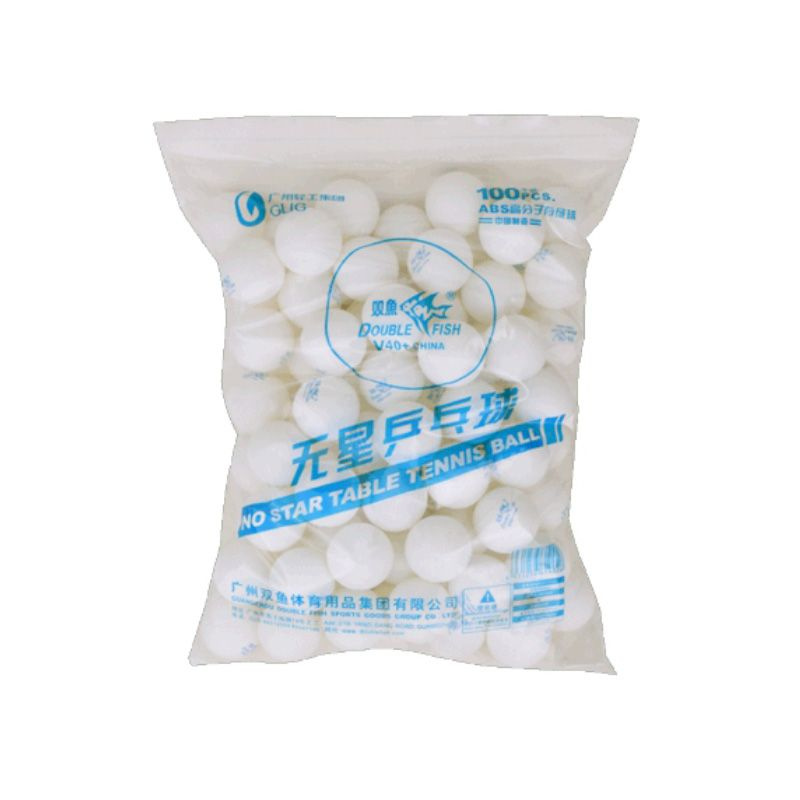 Мячи для н/тенниса Double Fish Training V40+ Plastic Polybag x100, White #1