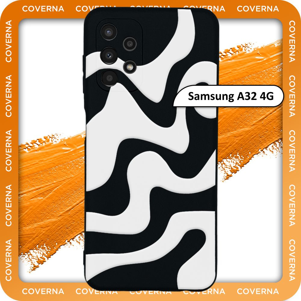 Чехол силиконовый с узором волна на Samsung A32 4G, для Самсунг А32  #1