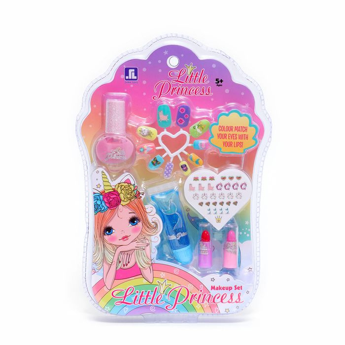 Набор косметики для девочки "Маленькая принцесса", с накладными ногтями  #1