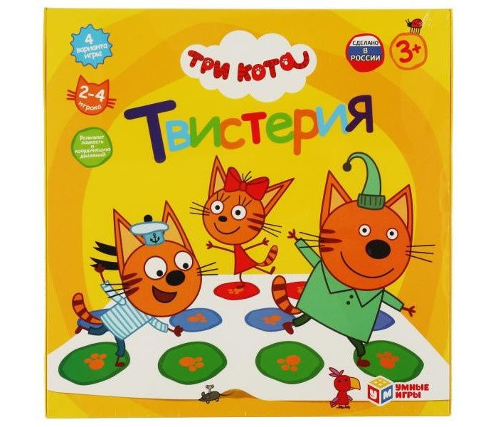 Твистер Умные игры "Три кота", 4 варианта, 2-4 игрока (4680107961303)  #1
