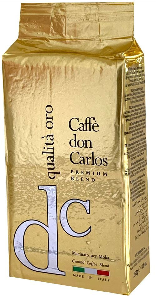 Кофе молотый Carraro Don Carlos Qualita Oro, 250 гр. Италия (Мягкая пачка- РАЗВАКУУМ)  #1