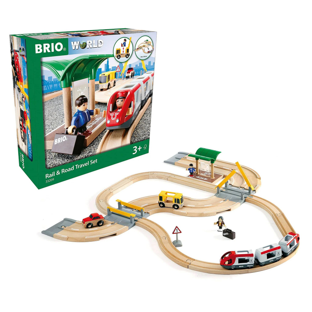 Brio 33209 Деревянная железная дорога с переездом и станцией  #1