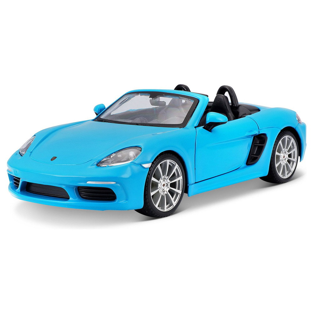 Машинка Porsche 718 Boxster, 1:24, синяя, открывающиеся двери, Bburago, 18-21087BU  #1