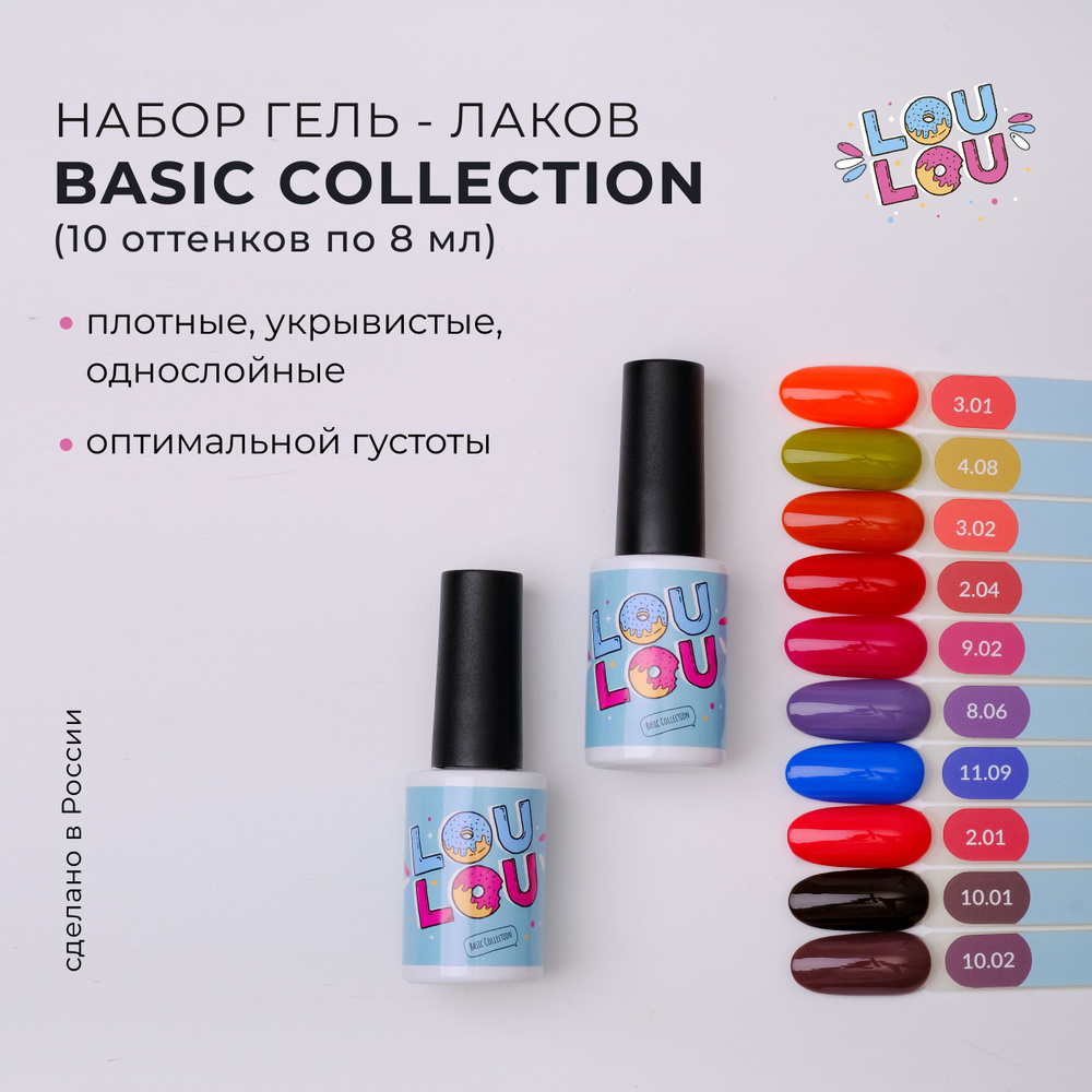 Гель-лак для ногтей набор Basic Collection Office Style LOULOU #1