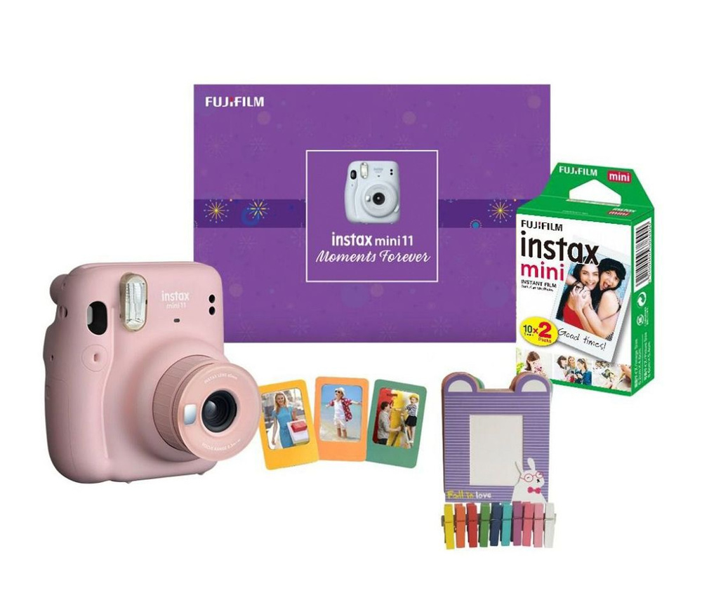 Фотоаппарат моментальной печати Fujifilm Instax MINI 11 Moments Forever Kit, дымчатая роза  #1