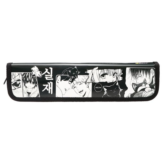 Оникс, Пенал для кистей 270 х 70 27 мм, ламинированный картон, ПКК 10-5 "Чёрно-белое аниме"  #1