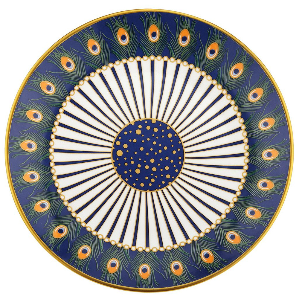 Домашняя мода Тарелка Родос "Родос", 1 шт, Фарфор, диаметр 21 см  #1