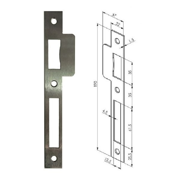 ABLOY 4673 запорная планка (нержавеющая сталь) к замку 4202R #1