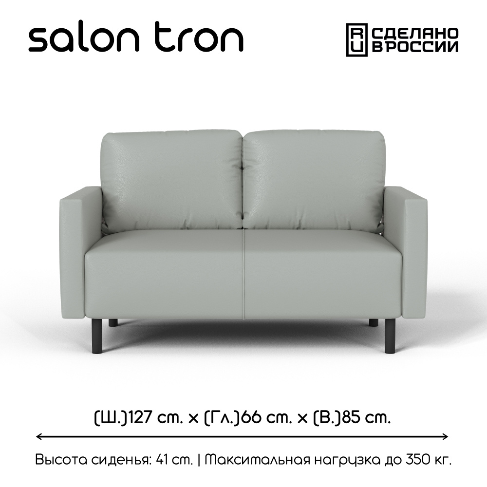 SALON TRON Прямой диван Сканди, механизм Нераскладной, 127х66х85 см,серый  #1