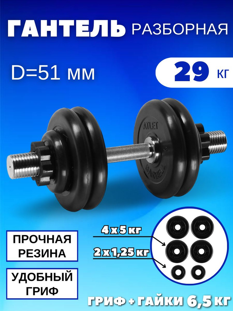 Гантели разборные 1 по 29 кг (D 51 mm) #1