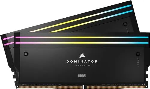 Corsair Оперативная память Оперативная память DOMINATOR TITANIUM RGB 32 ГБ (2x16 ГБ) DDR5 6400 МГц, черный #1
