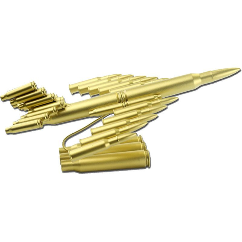 Статуэтка Самолет, реактивный истребитель, золотой 28х19х15 см  #1