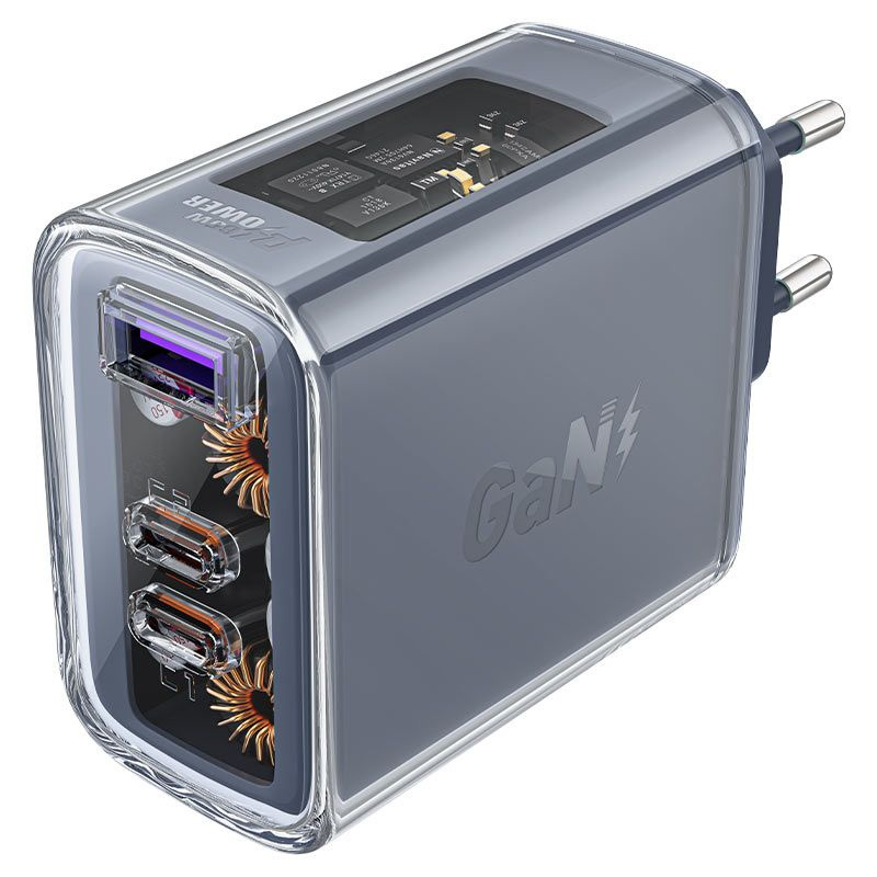 Зарядное устройство A45 Exploration series PD65W GaN (2*USB-C+USB-A) charger (EU), черный  #1