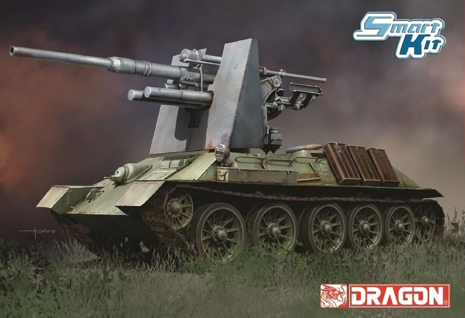 6986 1/35 Немецкая САУ Tип-34 747(r) mit 8.8cm FlaK 36/37 #1