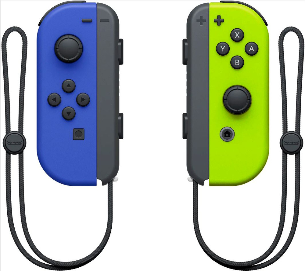 Бруталити Геймпад Геймпад для Switch Nintendo 2 контроллера Joy-Con L/R (синий-салатовый) (Азия), Bluetooth, #1