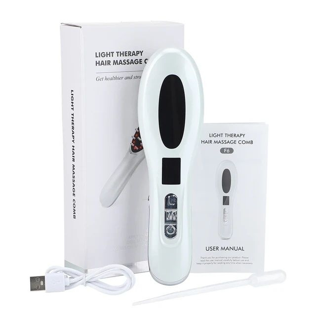 Электрическая массажная расческа с аппликатором для массажа кожи головы EMS  #1