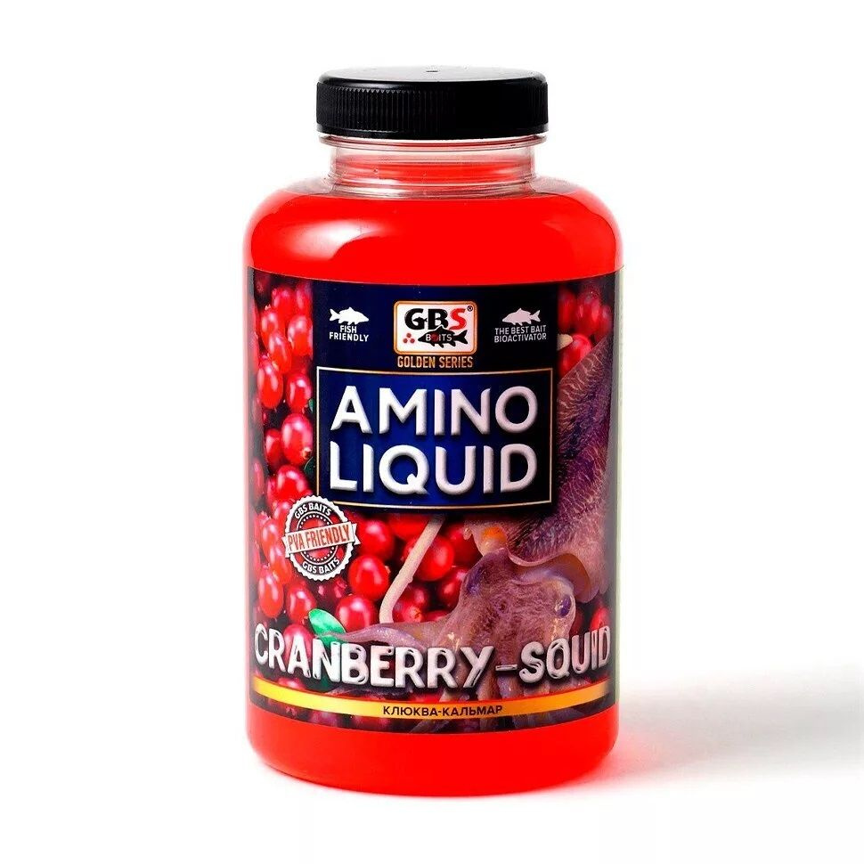 Ликвид Клюква / Кальмар GBS - Amino Liquid Squid & Cranberry, 500 мл #1