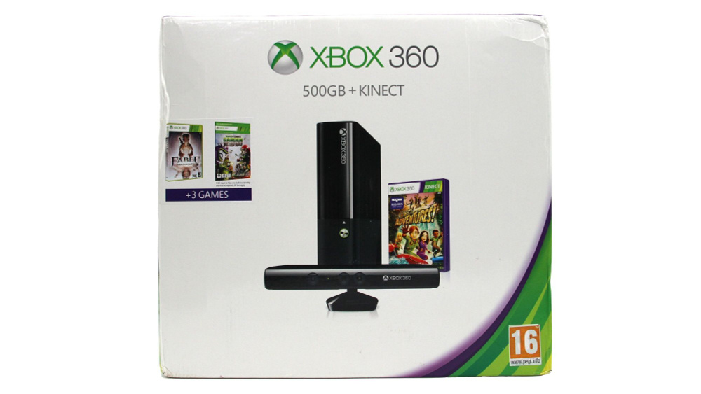 Игровая приставка Xbox 360 E 500 Gb Бандл с Kinect В Коробке (Новый, 2015 год)  #1