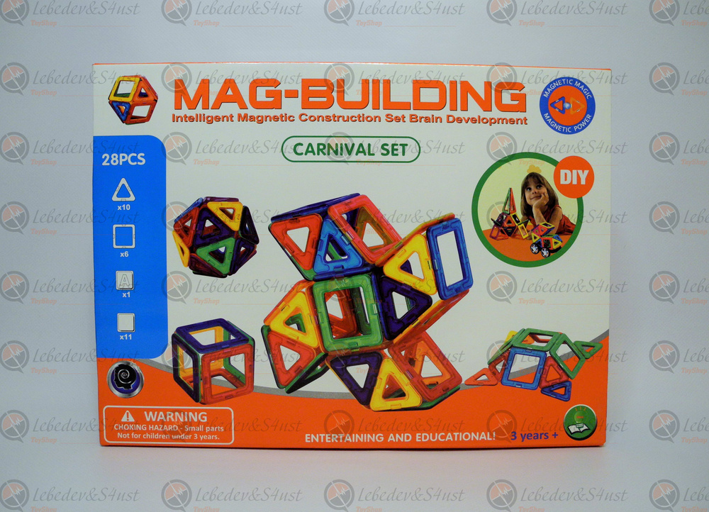 Магнитный конструктор Mag-Building 28 PCS #1