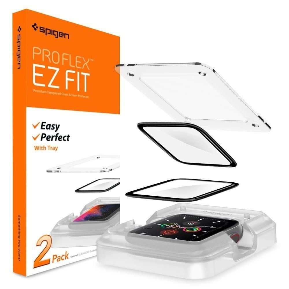 Защитное стекло SPIGEN для Apple Watch 4/5/6/SE (40 mm) ProFlex EZ Fit Прозрачный 2 шт AFL01219/2  #1