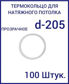 Кольцо протекторное прозрачное (d-205 мм ) для натяжного потолка, 100шт  #1