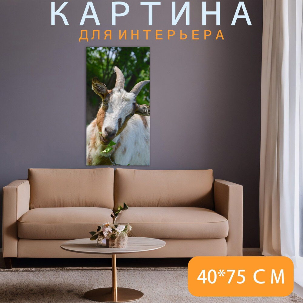 LotsPrints Картина "Коза, козел, козел имеет рога 06", 75  х 40 см #1