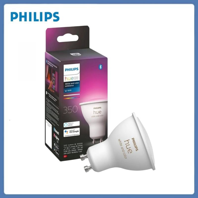 Philips Умная лампочка HueWCA 4.3W  GU10 , 1 шт. #1